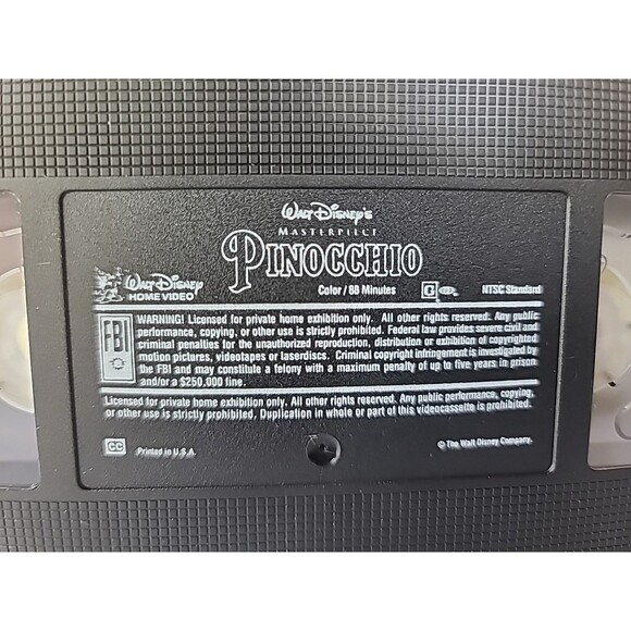 Pinocchio (VHS, 1993, Special Edition) - Picture 5 of 10